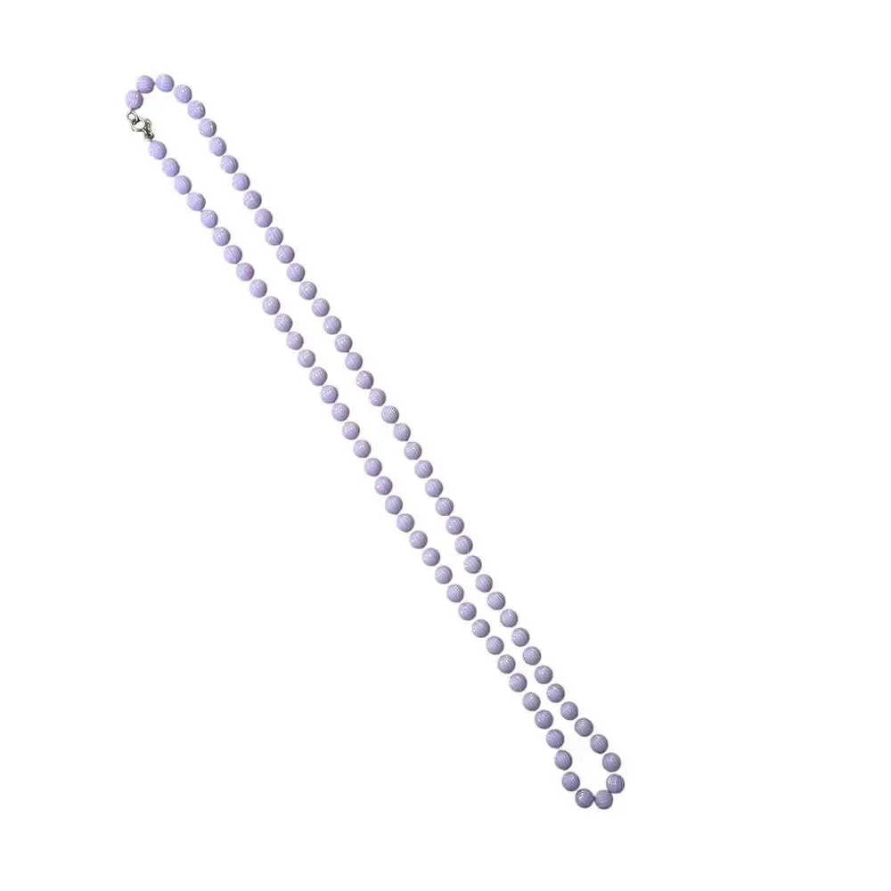 Sarah Coventry Lavender Beaded Necklace Vintage 36in Knotted Acrylic